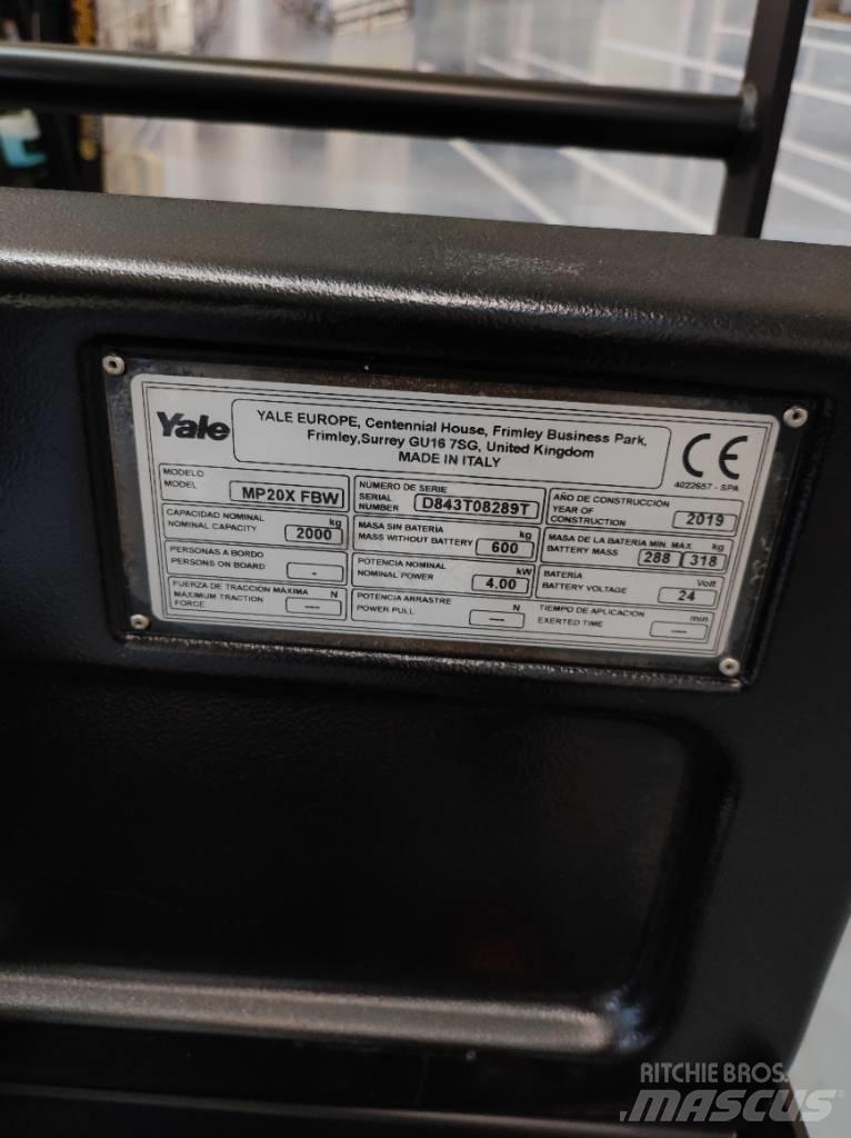 Yale MP20X Lavtløftende truck med platform