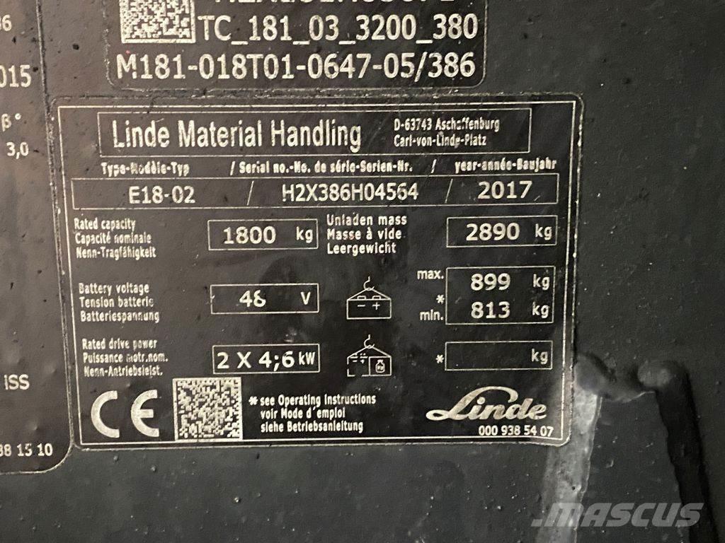 Linde E18-02 Elektriske trucker
