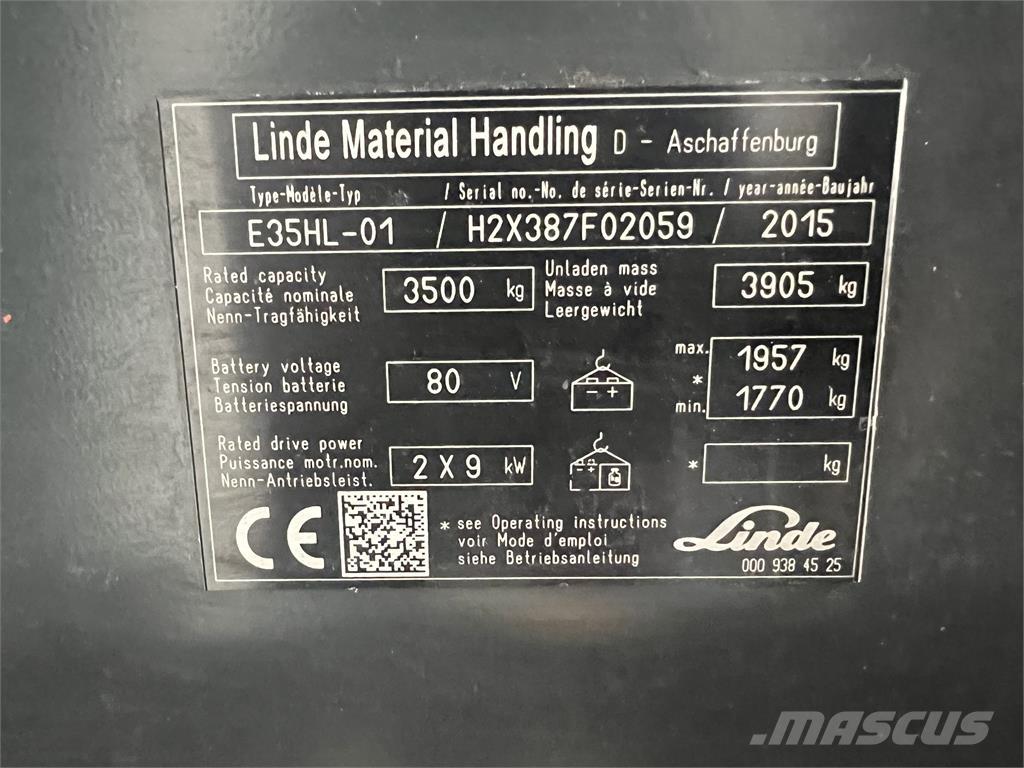 Linde E35HL-01 Elektriske trucker