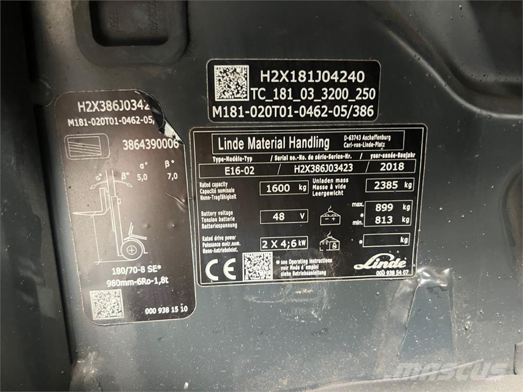 Linde E16 Elektriske trucker