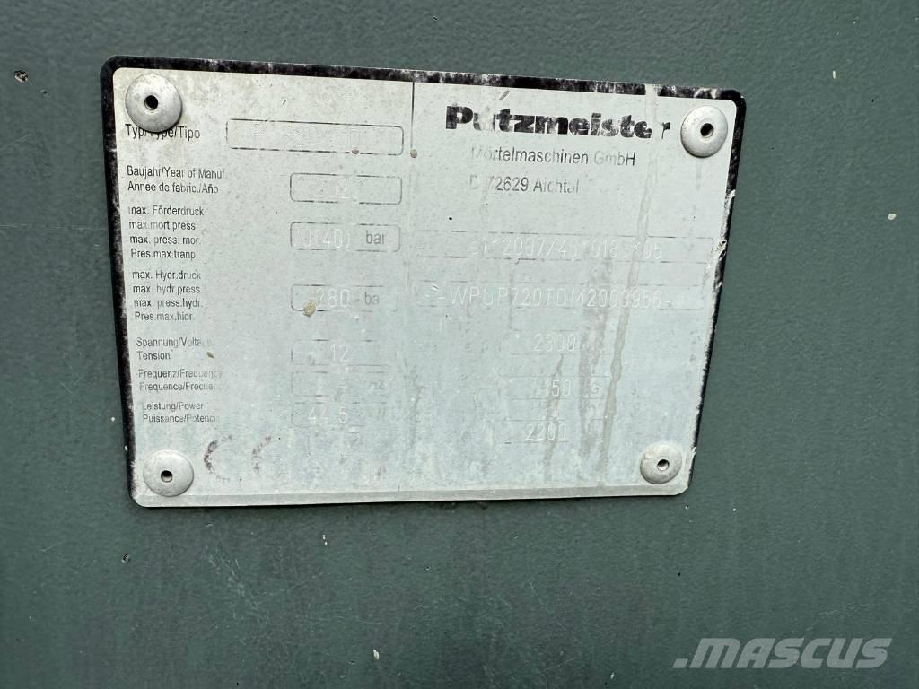 Putzmeister P 720 TD Betongpumpe biler