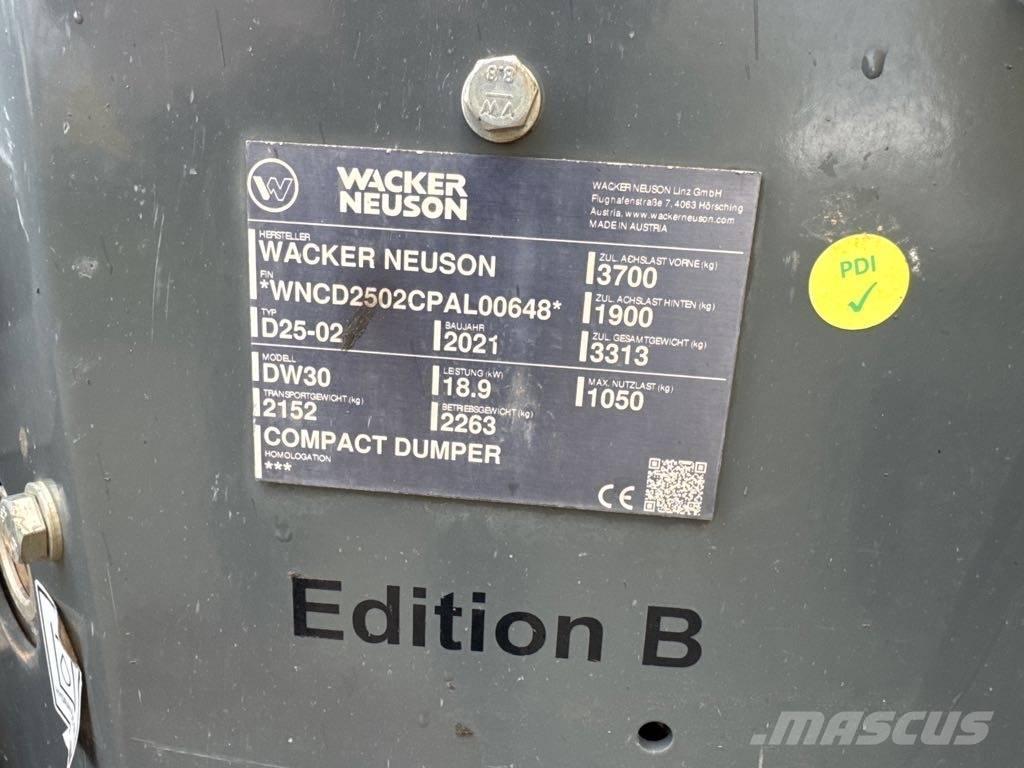 Wacker Neuson DW30 Mini dumpere