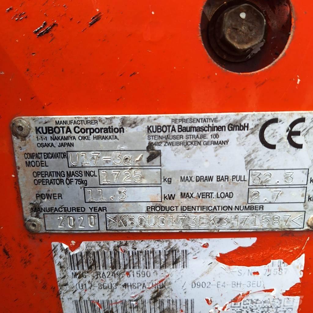Kubota U 17-3 Minigravere <7t