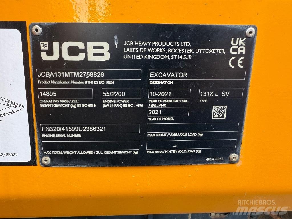 JCB 131X L SV Beltegraver