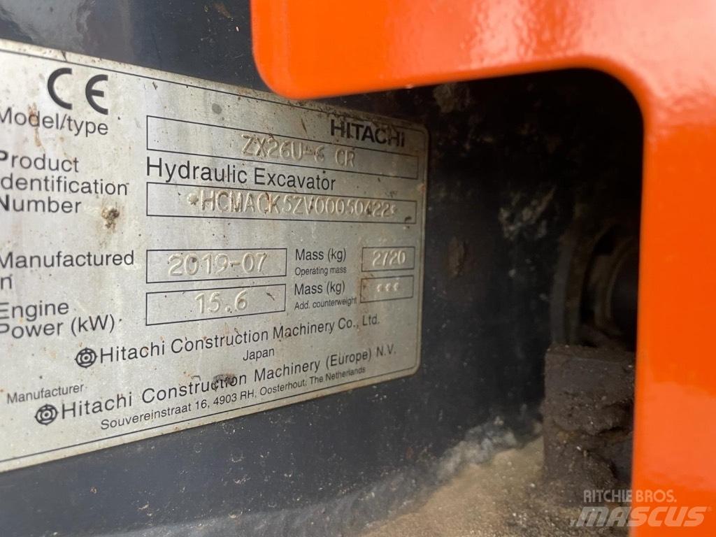 Hitachi ZX 26 U-6 Minigravere <7t