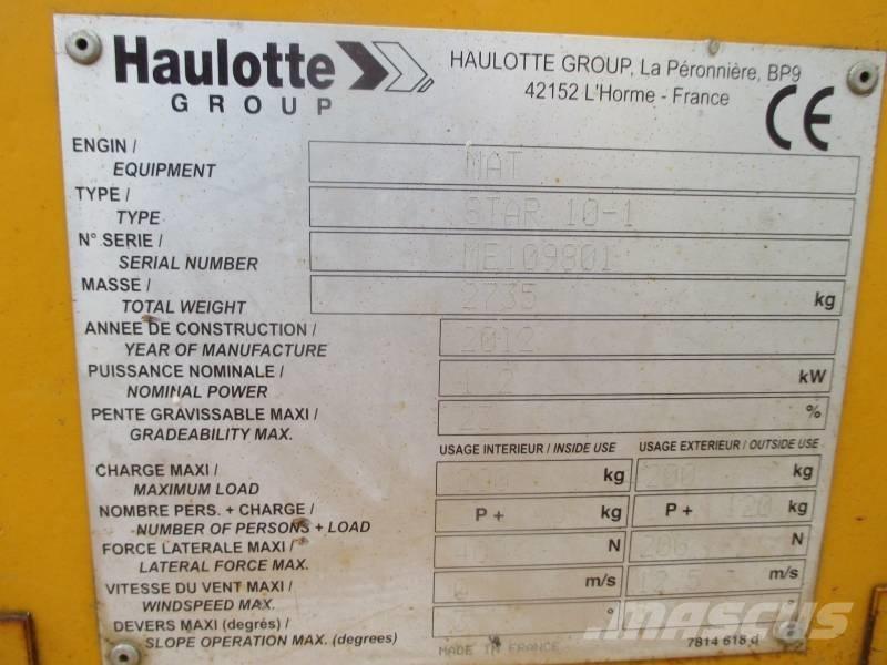 Haulotte Star 10 Personløftere