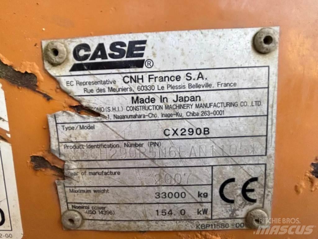 CASE CX290B Beltegraver