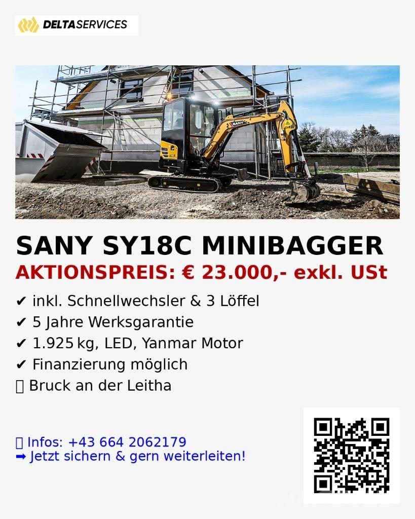 Sany SY 18 C Minigravere <7t