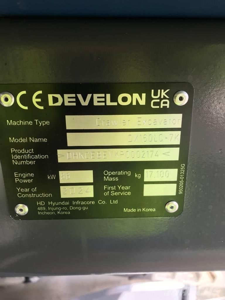 Develon DX160LC-7K Beltegraver