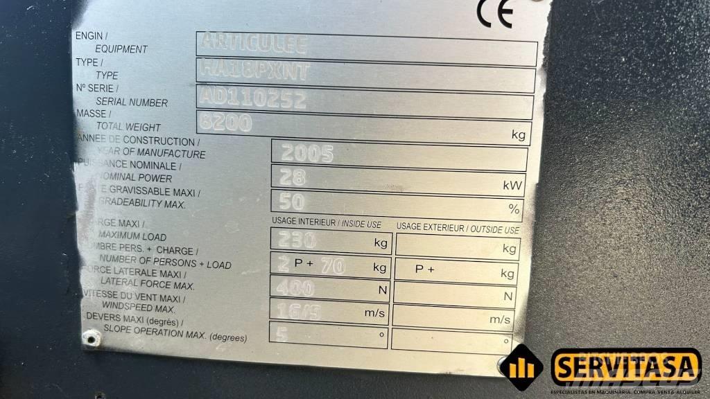 Haulotte HA 18 PX NT Leddede bomlifter