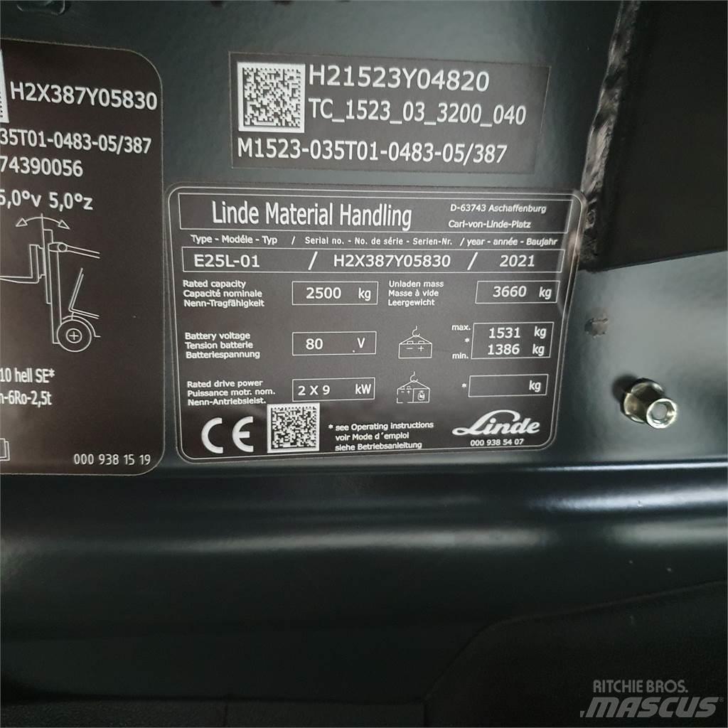 Linde E25L Elektriske trucker