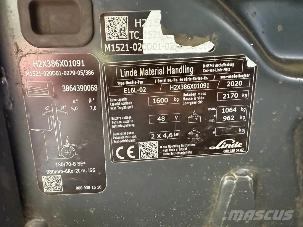 Linde E16L-02 Gaffeltrucker - Annet