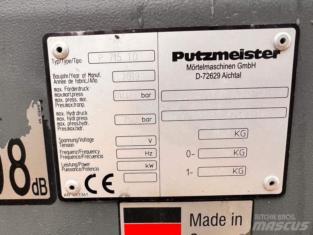 Putzmeister P 715 TD Betongpumpe biler