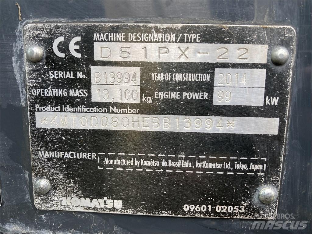 Komatsu DX 51 PX 22 Dozere Beltegående