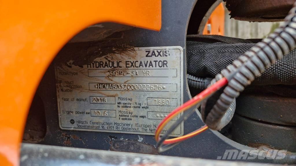 Hitachi ZX 19 U-5 Minigravere <7t