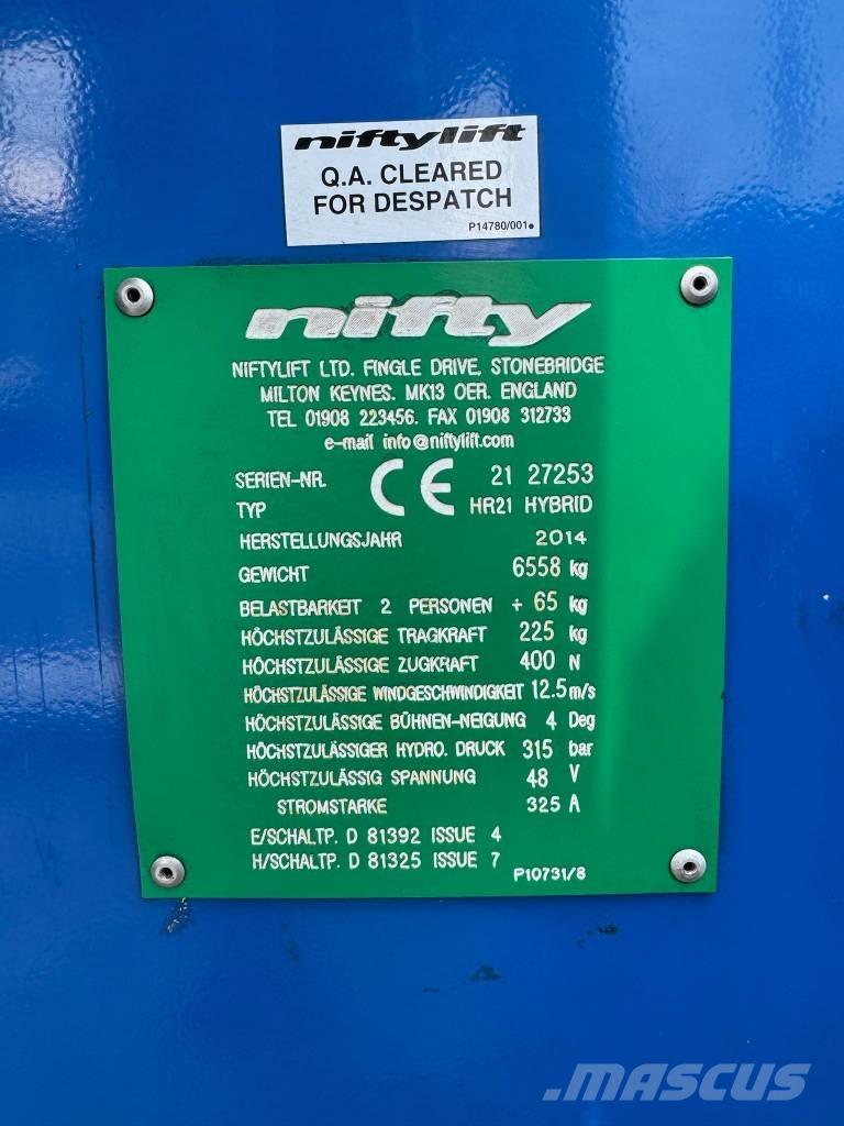 Niftylift HR 21 D E Leddede bomlifter