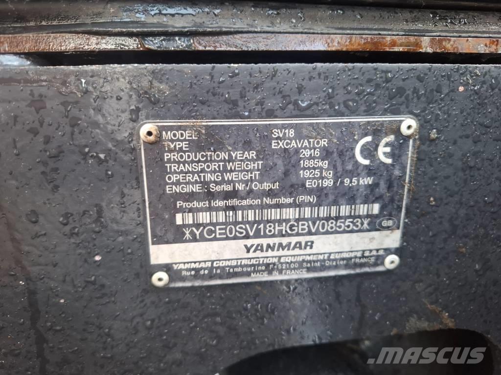 Yanmar SV 18 Minigravere <7t
