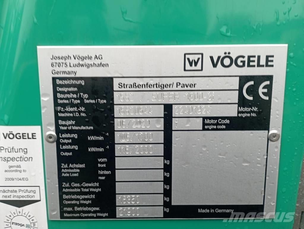 Vögele Super 1600-3i Asfaltutleggere
