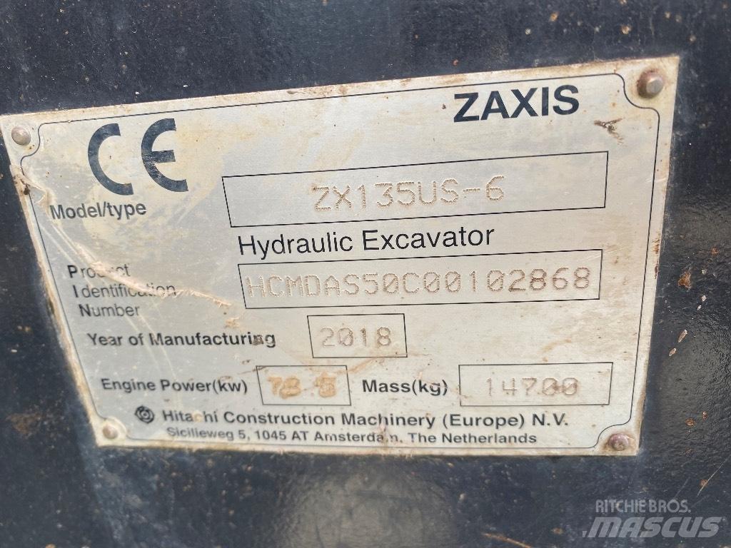 Hitachi ZX 135 US-6 Beltegraver