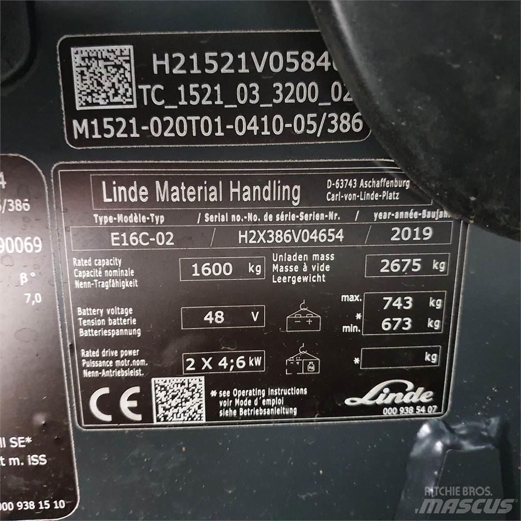 Linde E16C Elektriske trucker