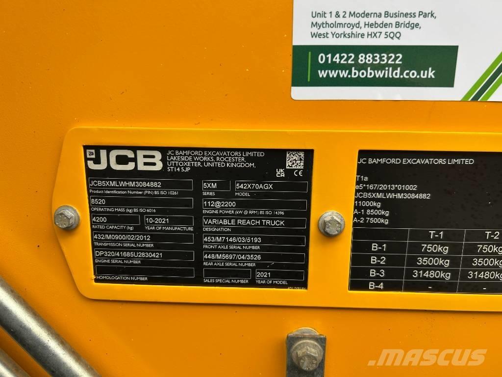 JCB 542-70 Agri Xtra Teleskoplastere for Landbruk