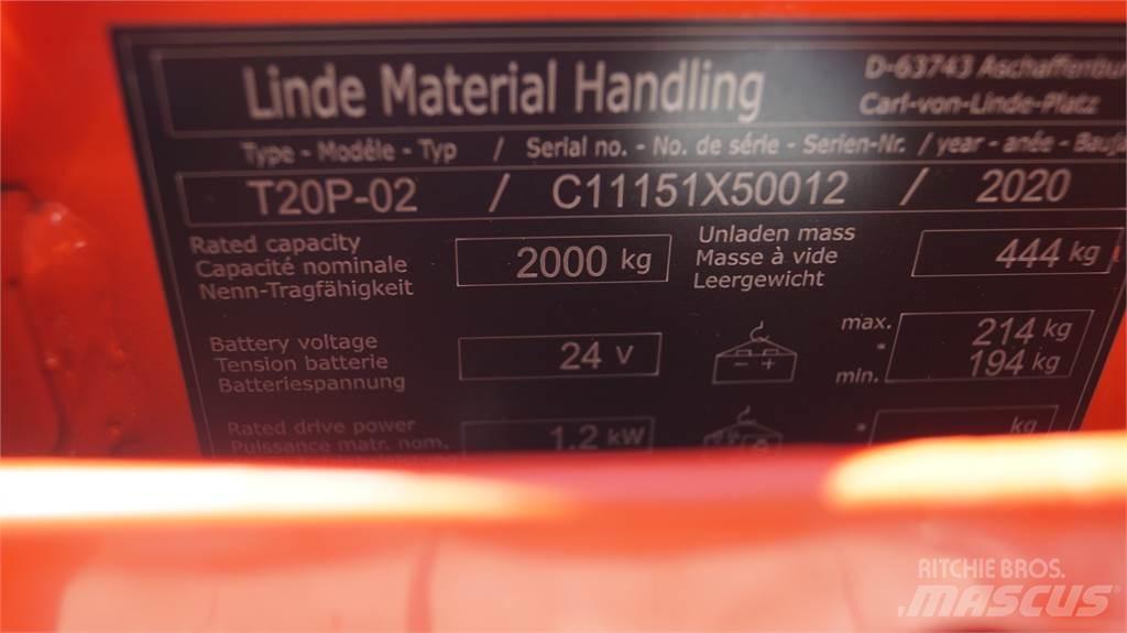 Linde T20P Lavtløftende truck