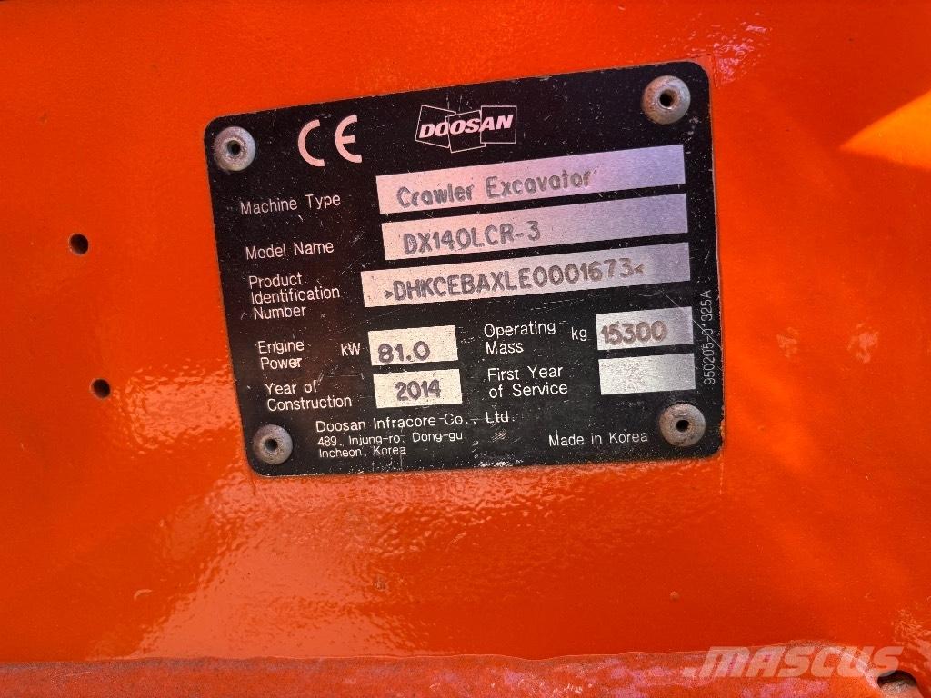 Doosan DX 140 LCR-3 Beltegraver