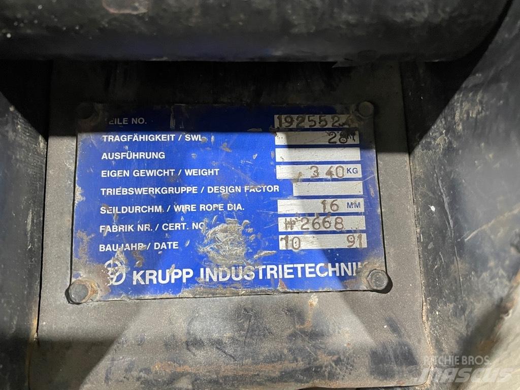 Krupp hookblock 28T Kran deler og utstyr