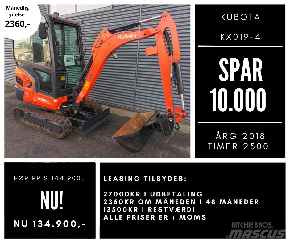 Kubota kx019-4 Minigravere <7t