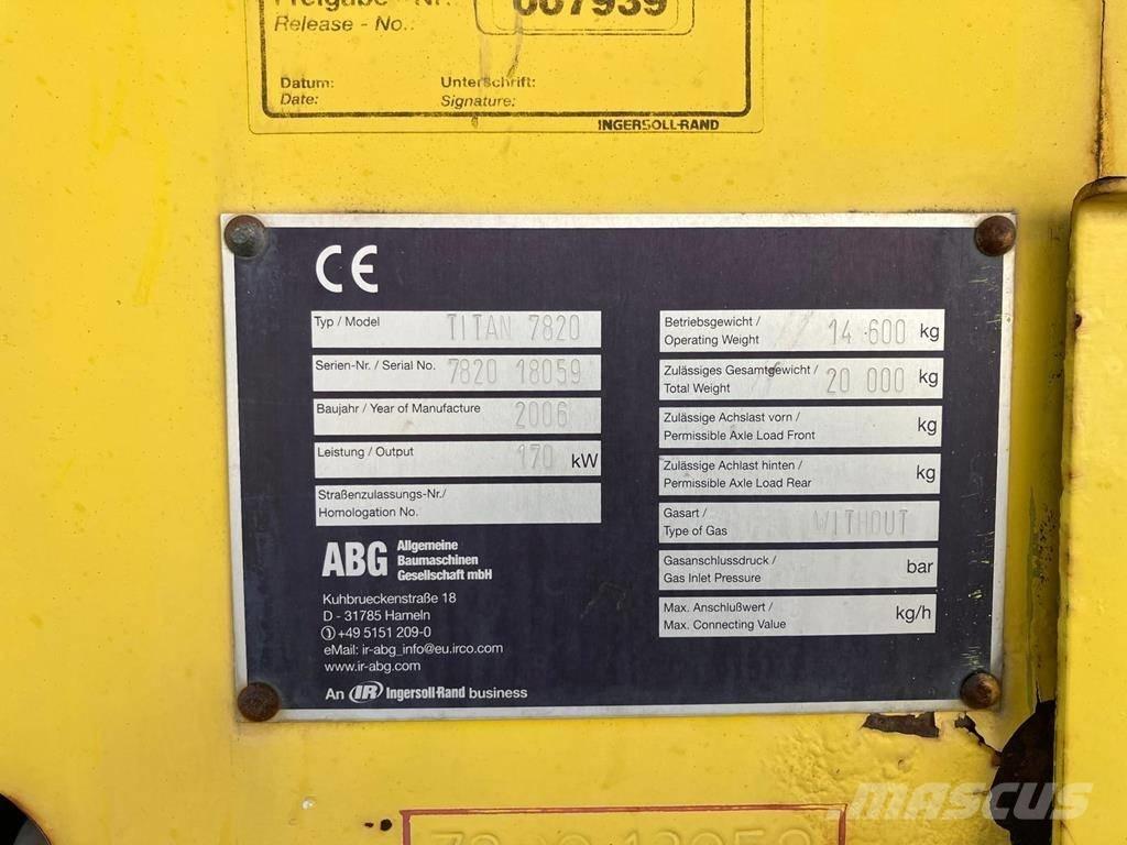 Volvo ABG 7820 Asfaltutleggere