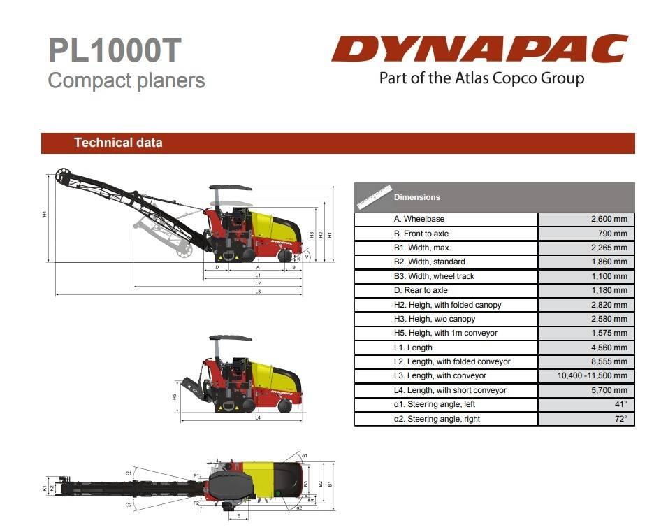 Dynapac PL1000T Asfalt-kaldfresere