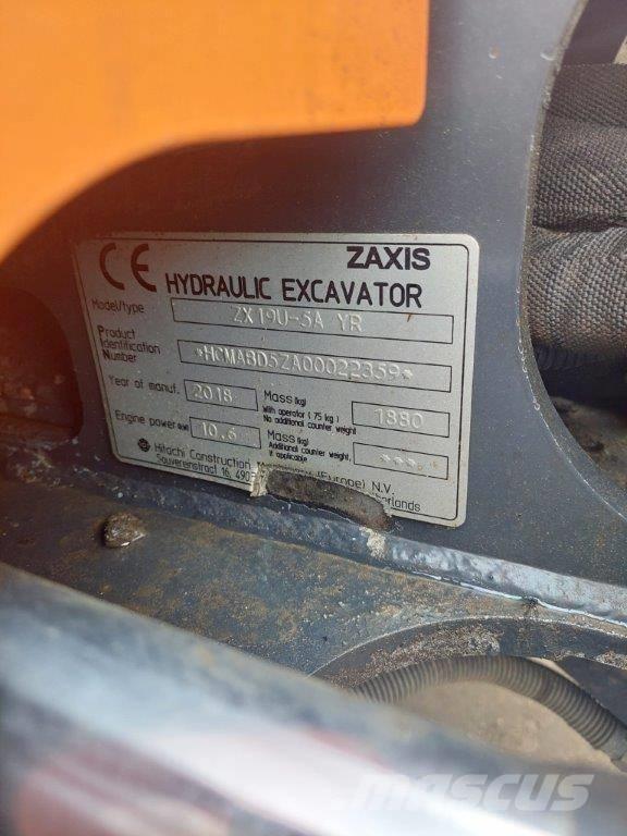 Hitachi ZX 19 U-5 Minigravere <7t