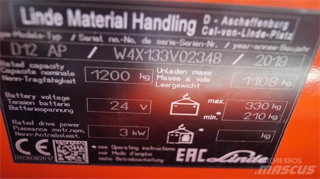 Linde D12AP Ledestablere