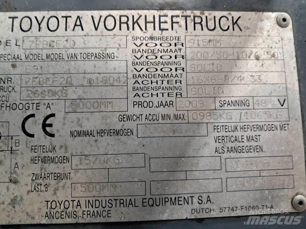 Toyota 7FBEF20 Elektriske trucker