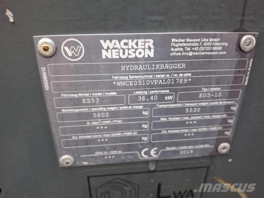 Wacker Neuson EZ 53 Minigravere <7t