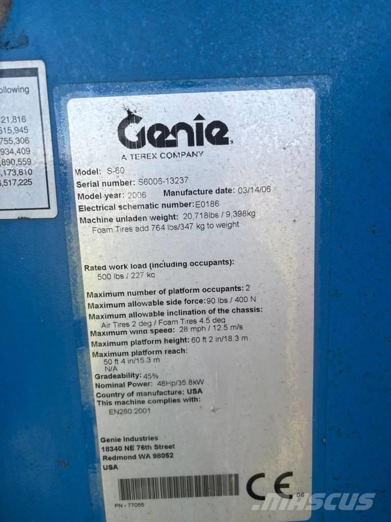 Genie S 60 Teleskop bomlifter