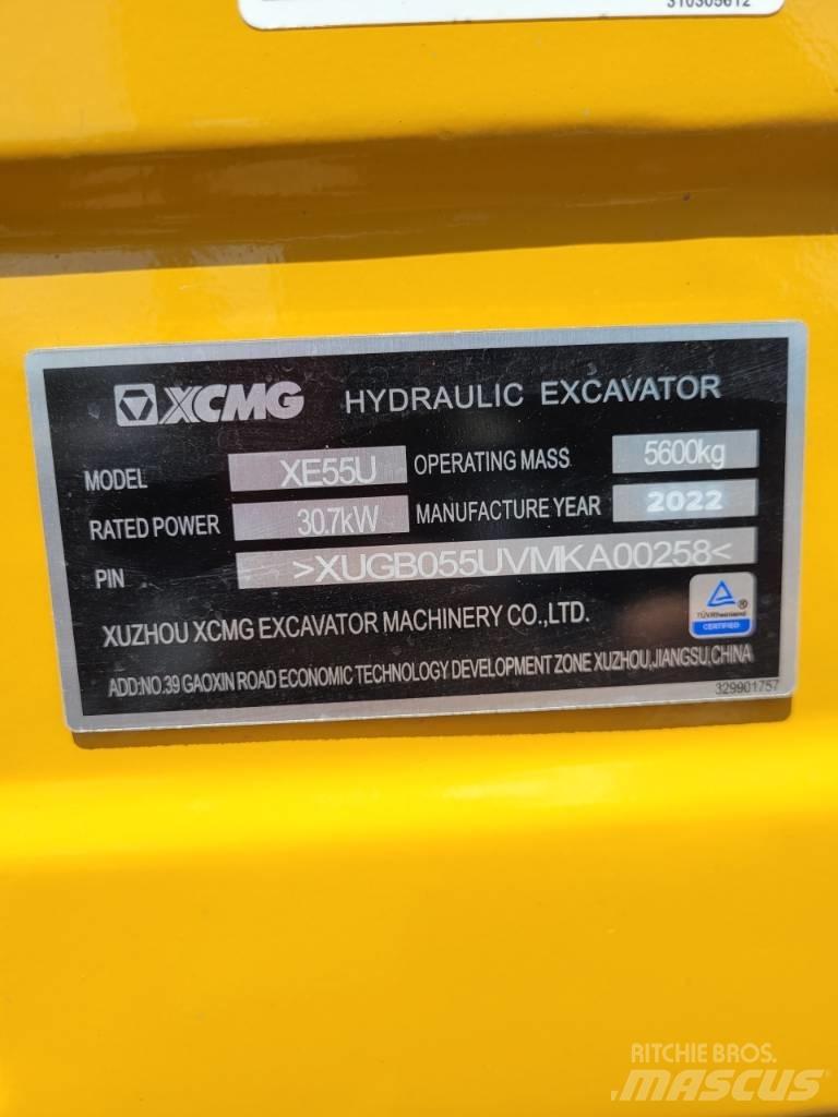 XCMG XE55 U Minigravere <7t