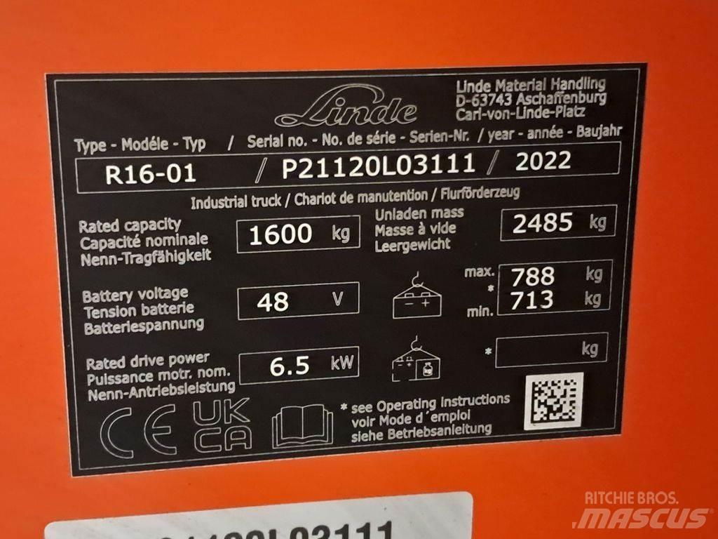Linde R16-01 Skyvemasttruck