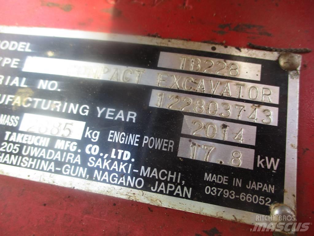 Takeuchi TB 228 Minigravere <7t