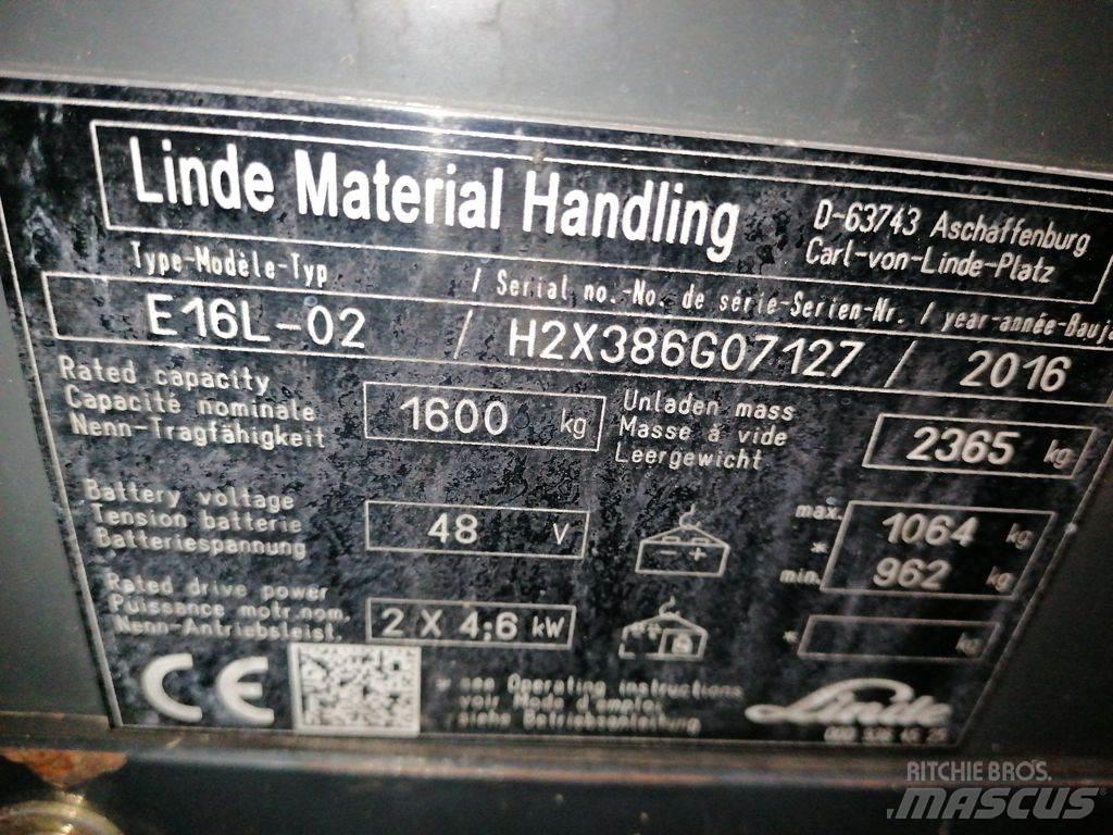 Linde E16L-02 Elektriske trucker