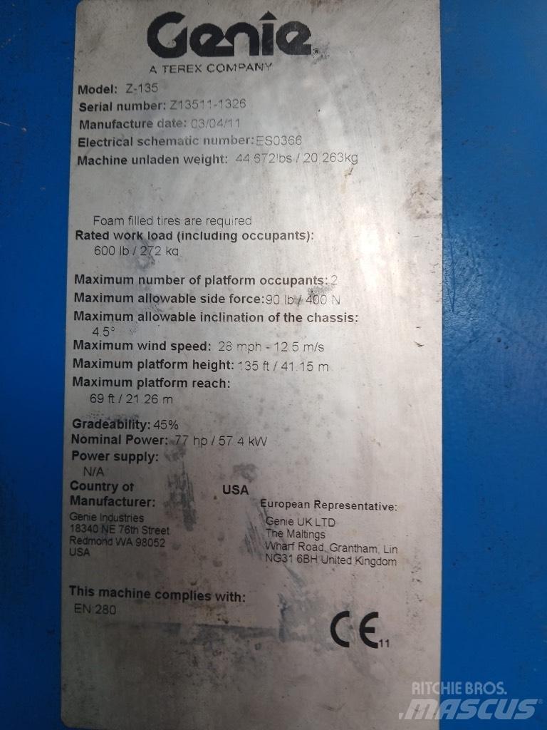 Genie Z 135/70 Leddede bomlifter