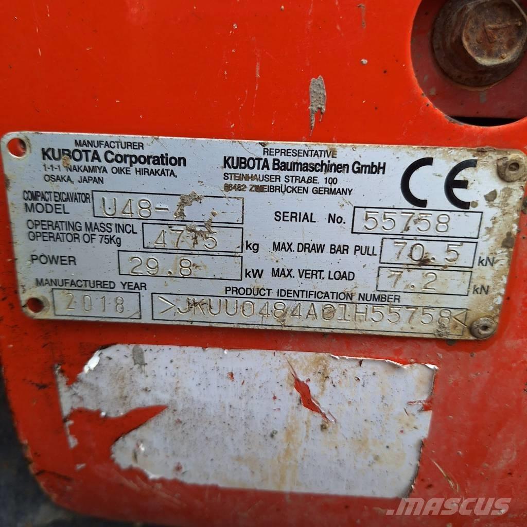 Kubota U 48-4 Minigravere <7t