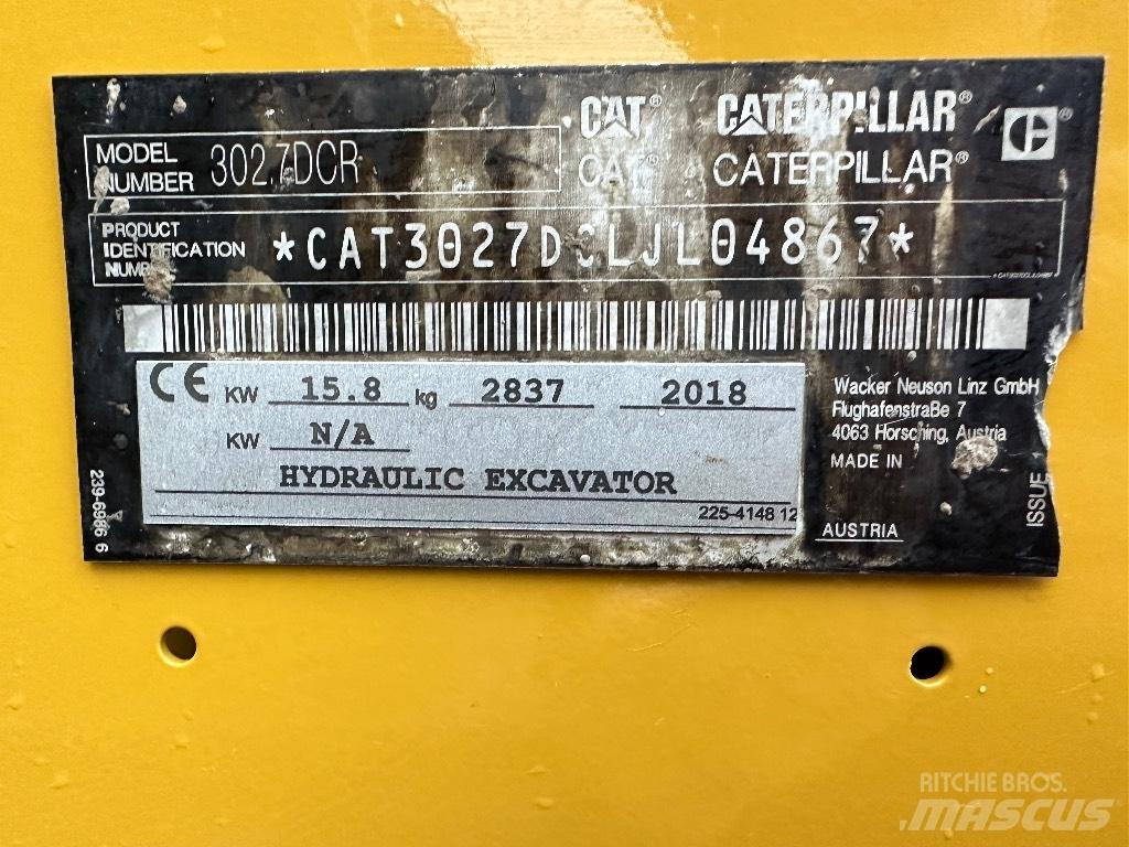 CAT 302.7 D CR Minigravere <7t
