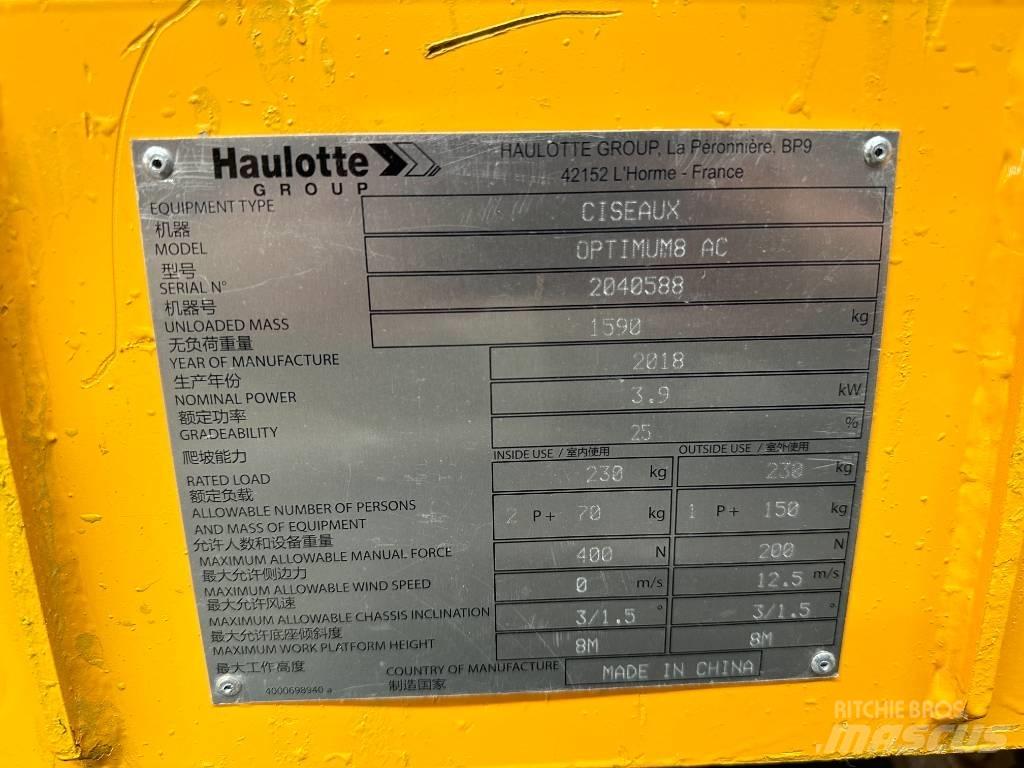 Haulotte OPTIMUM 8 Sakselifter