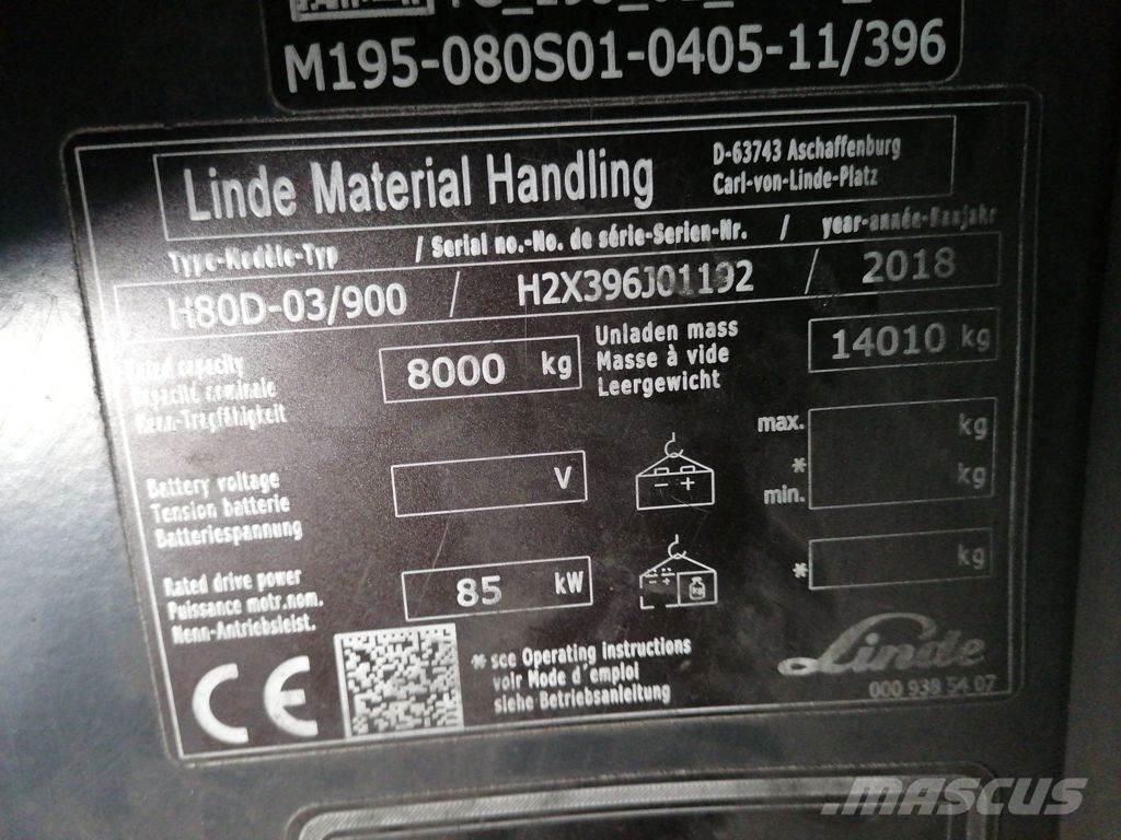 Linde H80D-03/900 Diesel Trucker