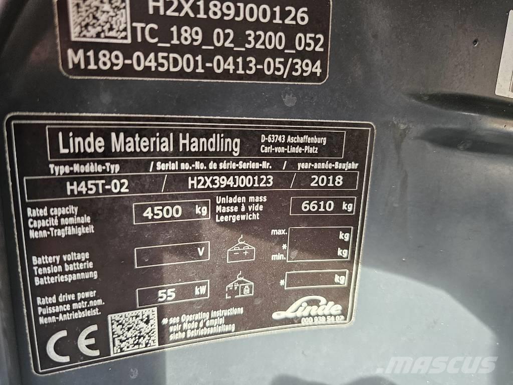 Linde H45T-02 Propan trucker