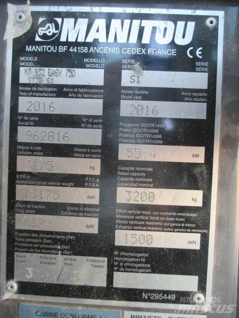 Manitou MT 932 Teleskoplastere