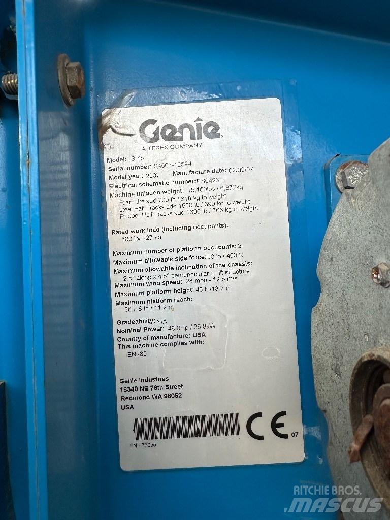 Genie s45 Teleskop bomlifter