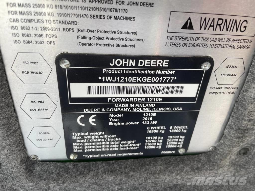 John Deere 1210 E Lassbærere