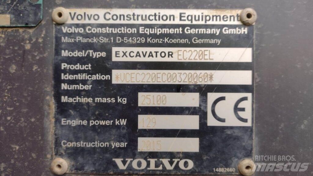 Volvo EC220EL Beltegraver